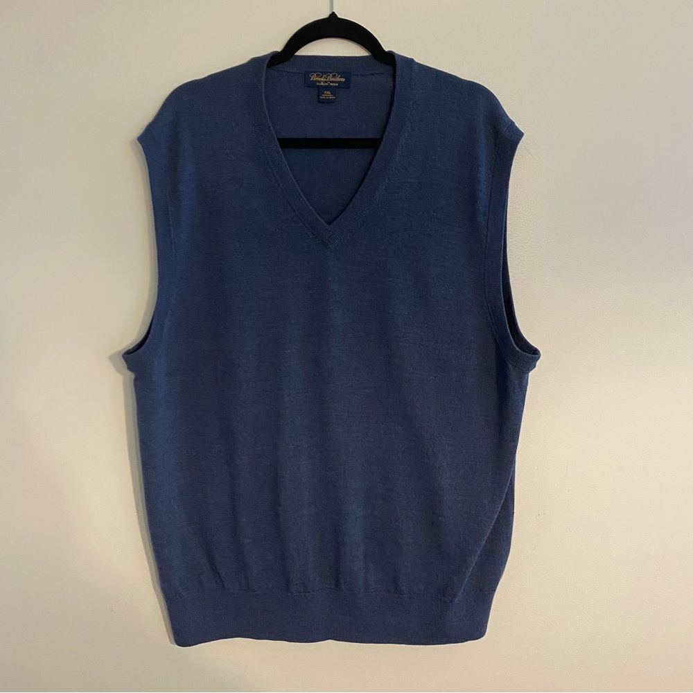 Brooks Brothers Navy V-Neck Sweater Vest